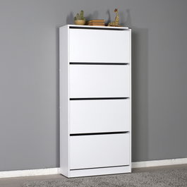 Hanah Home Zapatero Blanco con 4 Cajones